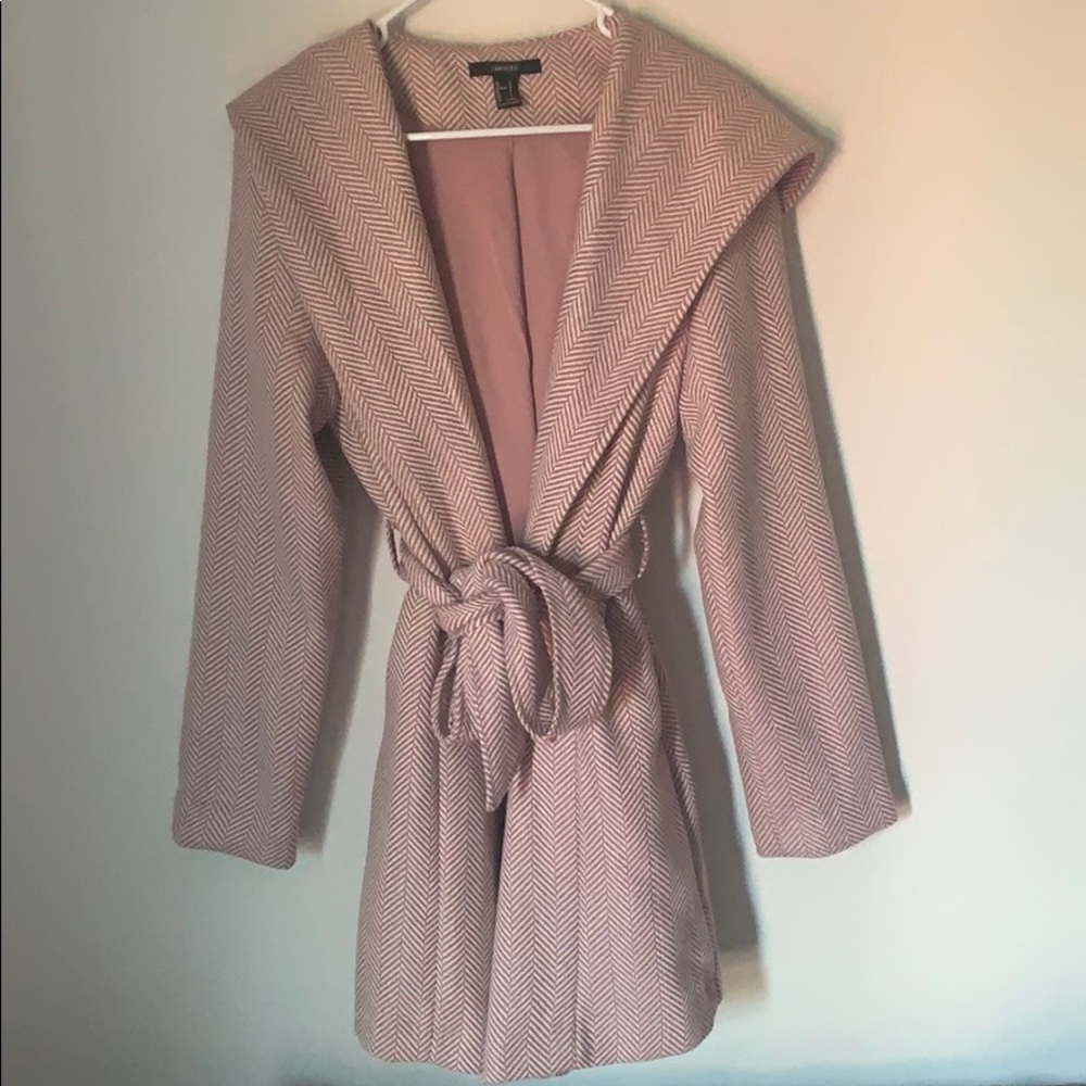 Forever 21 Pink Tie Waist Coat